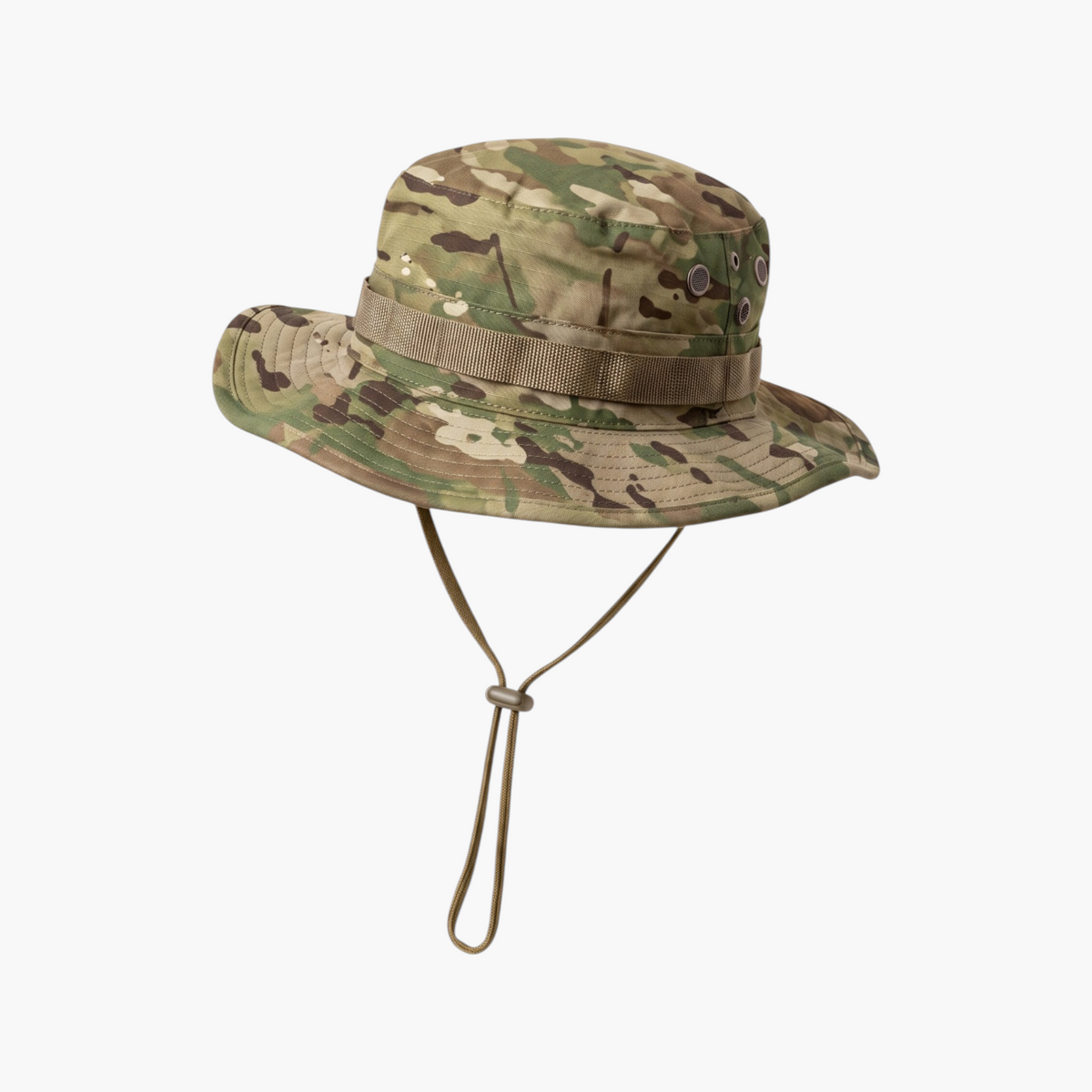 Sombrero pava táctico militar tipo camboyana camuflado multicam para actividades outdoor y protección solar Talla 57.