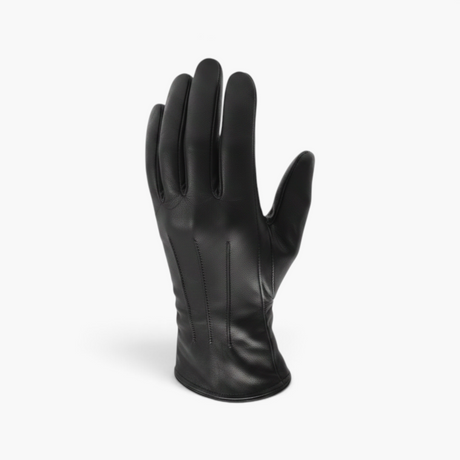 Guantes ceremoniales de cabretilla negra tácticos para uniformes de gala militar y policial en Colombia.