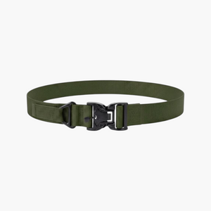 Cinturón táctico con hebilla de liberación rápida para equipamiento militar, policial y outdoor.