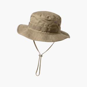 Sombrero pava táctico militar con camuflaje digital ACU para actividades outdoor y equipamiento de combate.
